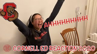 CORNELL UNIVERSITY ED REACTION 2020  코넬 대학교 합격 리액션 2020 [upl. by Aerdua]