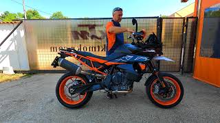 2023 KTM 890 SMT REMUS Supermoto exhaust sound check [upl. by Pearla]