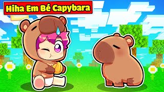 SINH TỐ TEAM BẤT NGỜ KHI HIHA BIẾN THÀNH EM BÉ CAPYBARA TRONG MINECRAFTEM BÉ CAPYBARA HIHA 🤣🥰 [upl. by Atteuqcaj]