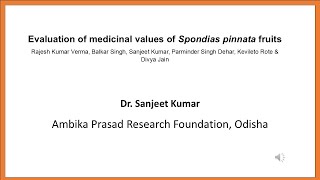 Evaluation of medicinal values of Spondias pinnata fruits [upl. by Genie]