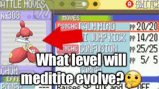 How to evolve meditite to medicham on pokemon rubysapphire and emerald [upl. by Calie]