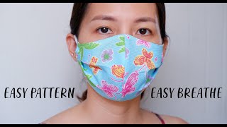 Very Easy Breathable Face Mask  Big Space To Breathe Face Mask Sewing Tutorial [upl. by Alphard]