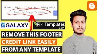 How to Remove Footer Credit Link from Galaxy Templates or Piki Templates [upl. by Helse]