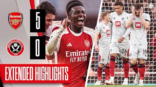 Arsenal 50 Sheffield United  Extended Premier League highlights [upl. by Tudela]