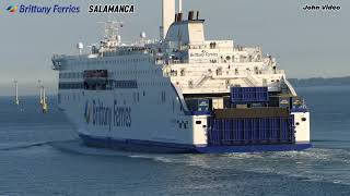 DEPART DU SALAMANCA de PORTSMOUTH Angleterre POUR SANTANDER Espagne 09052024 brittanyferries [upl. by Aicemak]