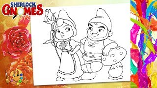 Coloring Sherlock Gnomes  Gnomeo and Juliet 2  Coloring pages  Coloring book [upl. by Almeta531]