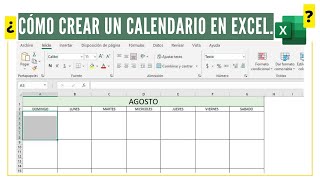 Como crear un calendario en Excel [upl. by Dianuj]