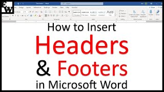 How to Insert Headers and Footers in Microsoft Word [upl. by Dilisio]