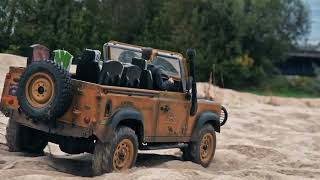 Super Scale rc CrawlerLandrover D90 Cabrio OFFROAD TEST [upl. by Plath112]