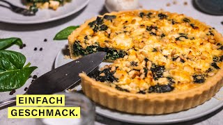 Diese Spinat Quiche mit Schafskäse musst du probieren 🤤 [upl. by Adnuahsor696]