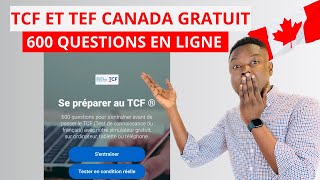 CANADA IMMIGRATION 🇨🇦  FAIRE LE TCF BLANC GRATUITEMENT EN LIGNE TEST DE CONNAISSANCE DU FRANÇAIS [upl. by Lilllie]