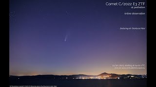 Comet C2022 E3 ZTF at perihelion online observation – 14 Jan 2023 [upl. by Olathe]