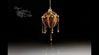 Micro Macrame Beaded Christmas Bauble [upl. by Croydon]