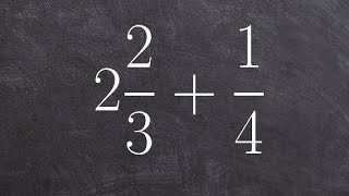 Learn how to add a mixed number to a fraction with unlike denominators [upl. by Eeryk390]