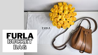 FURLA BUCKET BAG UNBOXING [upl. by Inaluahek311]