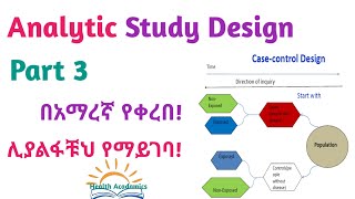 Epidemiology Analytic Study Design Case Control Study Helpful Amharic Speech Video Part 3 [upl. by Yromem]