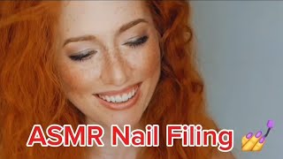 ASMR Nail Filing 💅 my Broken Nail 😭 [upl. by Alac]