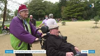 Résidence Manon  une marche des résidents pour la semaine bleue à Brest [upl. by Adim119]