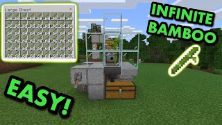 SIMPLE 121 FAST AUTOMATIC BAMBOO FARM TUTORIAL in Minecraft Bedrock MCPEXboxPS4SwitchPC [upl. by Otsenre]