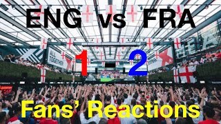 ENGLAND FANS REACT TO FRANCE vs ENGLAND IN WORLD CUP [upl. by Zinnes]