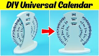 DIY Universal Calendar  How to Make Desk Calendar [upl. by Hillie]