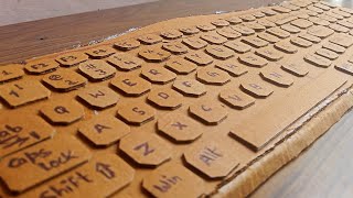 how to make cardboard keyboard  cardboard keyboard school project  very easy [upl. by Platt]