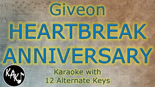 HEARTBREAK ANNIVERSARY Karaoke  Giveon Instrumental Lower Higher Female Original Key [upl. by Emirej134]