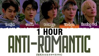 1 HOUR TXT  ANTIROMANTIC Lyrics Color CodedHanRomEng [upl. by Attelahs]