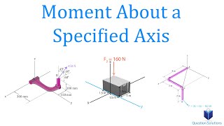 Moment About a Specified Axis  Mechanics Statics  Learn to Solve Any Question [upl. by Karrah456]