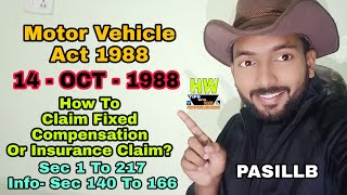 PASILLB LLB1stSem MVAct1988 Motor Vehicle Act  1988 Fixed Compensation Or Insurance Claim [upl. by Ammadis]