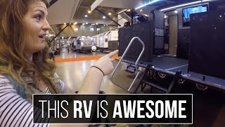 RV Living  2016 Houston RV Show  Airstream vs Class A vs 5th Wheel vs Trailer [upl. by Zonnya]