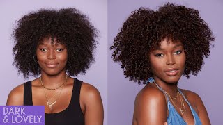 HOW TO COLOR JET BLACK CURLY HAIR TO BROWN  DARK amp LOVELY [upl. by Eiffub]