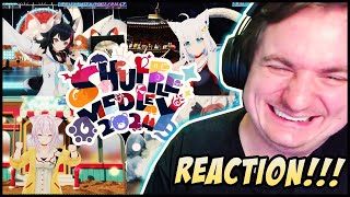 Hololive Shuffle Medley 2024 REACTION  LOONY REACTS [upl. by Naneek519]