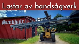 Avlastning av bandsågverk  Trakmet TTP600 Standard med hydraulik [upl. by Warthman]