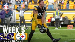 Baltimore Ravens vs Pittsburgh Steelers Game Highlights  NFL 2023 Week 5 [upl. by Akived]