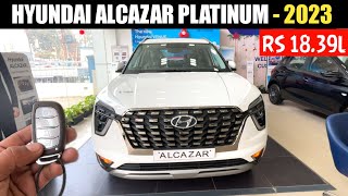 2023 Hyundai Alcazar  Platinum 15 Diesel  7 Seater  Value For Money Walkaround Review [upl. by Aihseyt]