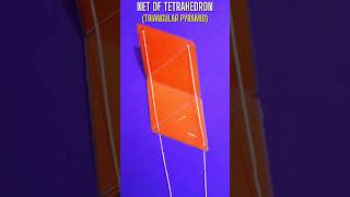 Net of a Tetrahedron  Triangular Pyramid  Pull Up Nets  tetrahedron math maths [upl. by Claribel]