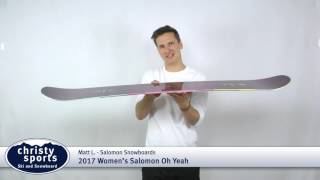 2017 Salomon Oh Yeah Womens Snowboard Review [upl. by Solrak]