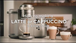 How to make a Latte or Cappuccino in 3 Easy Steps [upl. by Dowski]