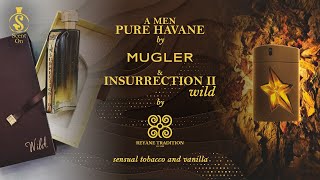 A MEN PURE HAVANE by MUGLER  INSURRECTION II WILD by Reyane Tradition  sensual tobacco vanilla [upl. by Norine118]