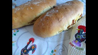 How to make Folar  Portuguese Artisan Meat Bread [upl. by Akienaj]