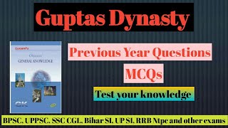 Gupta Dynasty MCQs Previous Year Questions  Lucent Objective [upl. by Aneela]