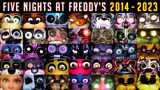 All FNAF JUMPSCARES 20142023 in 10 Minutes FNAF 1 2 3 4 SL 6 UCN HW CoD SD SB RUIN HW2 [upl. by Jer253]