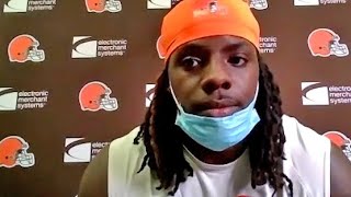 D’Ernest Johnson’s ready to step up again for Browns vs Patriots [upl. by Flemings]