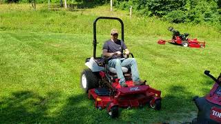 2008 Exmark 60quot Lazer Z Zero Turn Riding Mower Mowing Grass [upl. by Zelma]