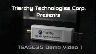 USB RF Spectrum Analyzer  TSA5G35 by Triarchy Technologies [upl. by Bohi]