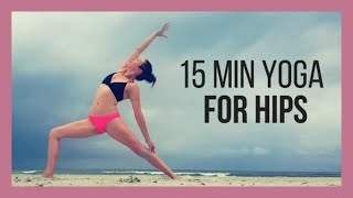 15 min Hip Opening Vinyasa Yoga [upl. by Cicenia]