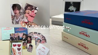 enhypen ROMANCEUNTOLD album unboxing [upl. by Ennairrek605]