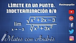 Límite en un punto indeterminado 00 0 entre 0 con raíces por factorización 02 [upl. by Shaikh]