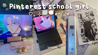 Pinterest girl back to school 📓🎧chemistry notes grwm for school allnighters back to school 2024 [upl. by Andriette994]